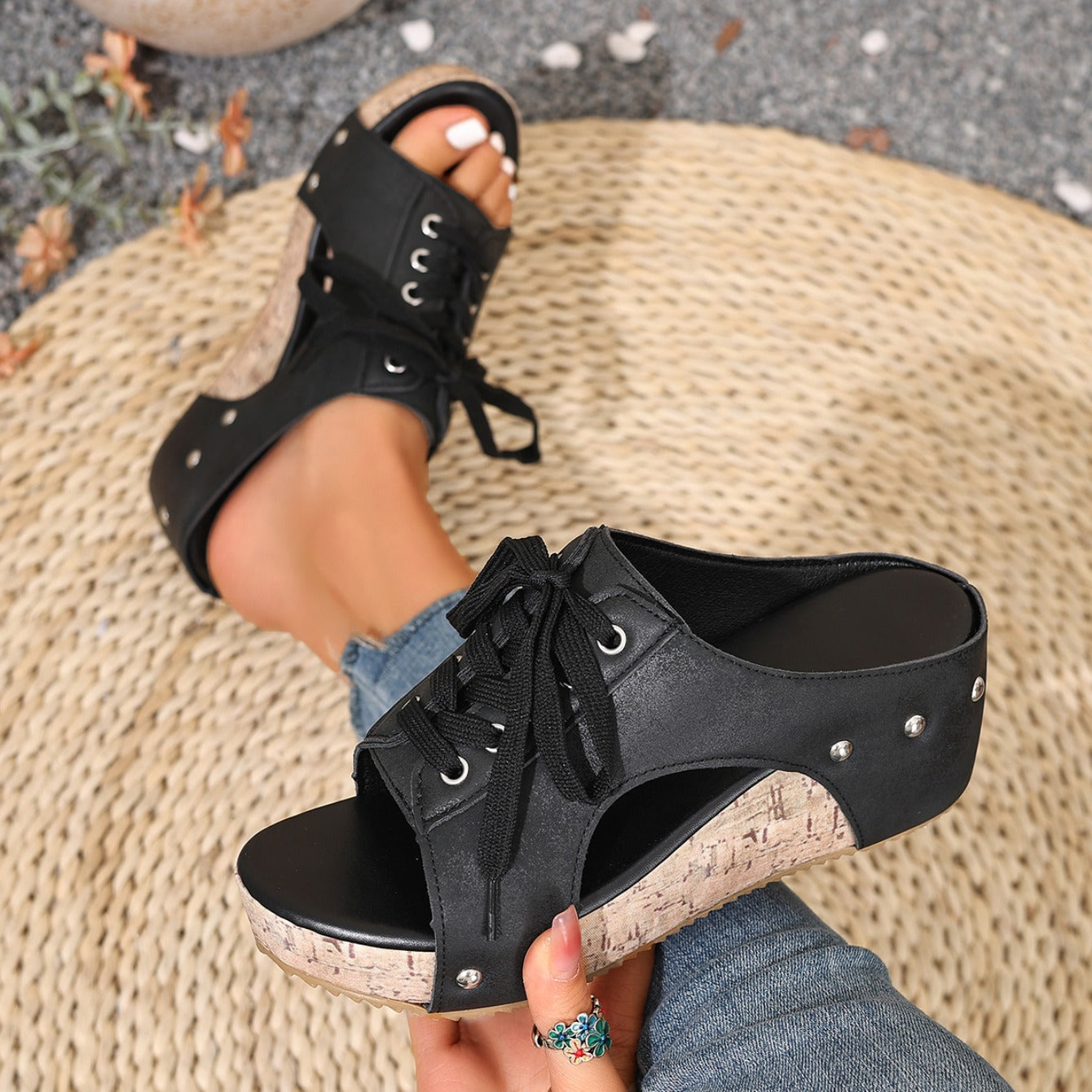 WillowWalk™ Lace-Up Comfort Wedge Sandals – Lightweight Support for Every Step
