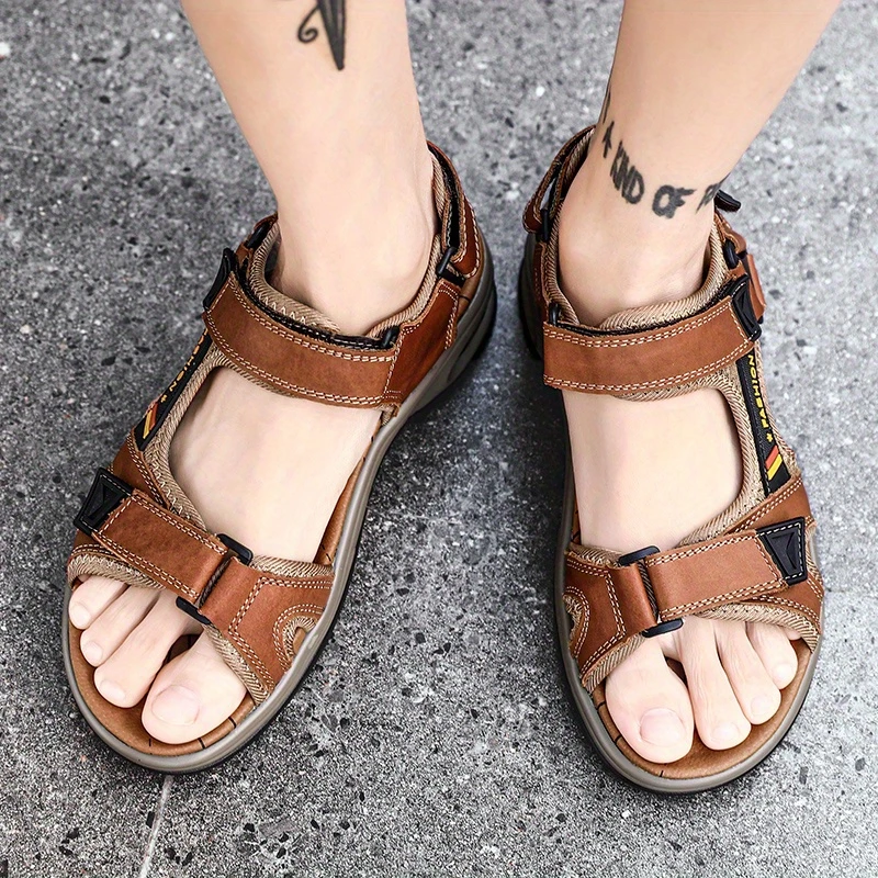 💯Summer Collection 💯Men's Orthopedic Leather Sandals – Breathable, Adjustable, Air Cushion