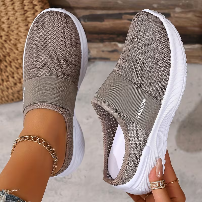 CloudEase™ Women’s Orthopedic Slip-On Sneakers – Breathable Comfort & Arch Support