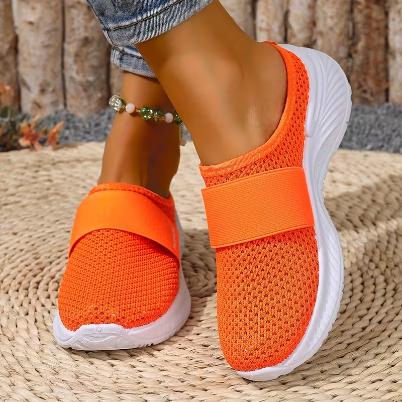 CloudEase™ Women’s Orthopedic Slip-On Sneakers – Breathable Comfort & Arch Support