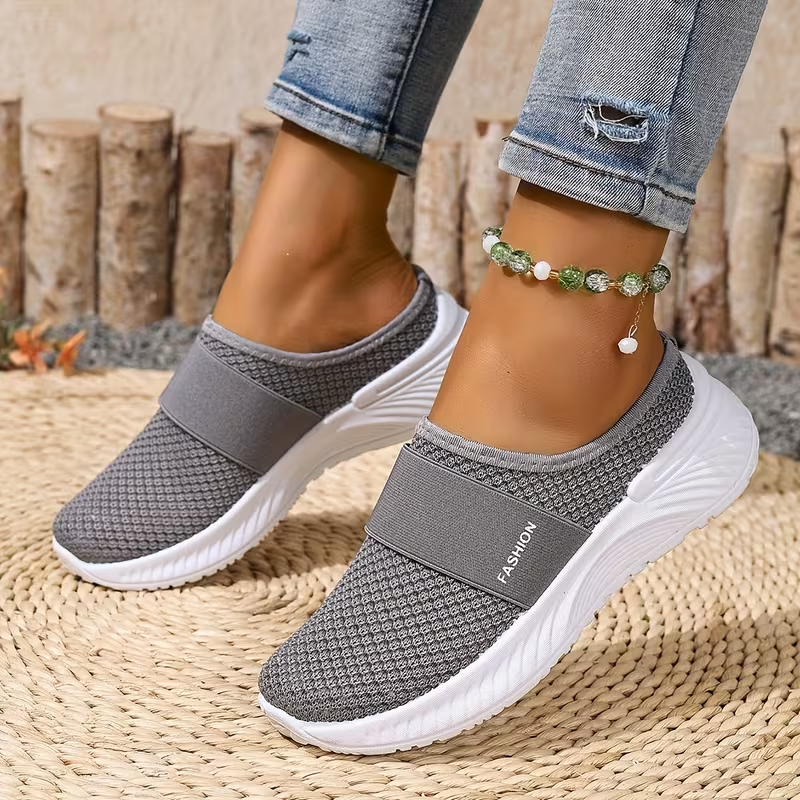 CloudEase™ Women’s Orthopedic Slip-On Sneakers – Breathable Comfort & Arch Support