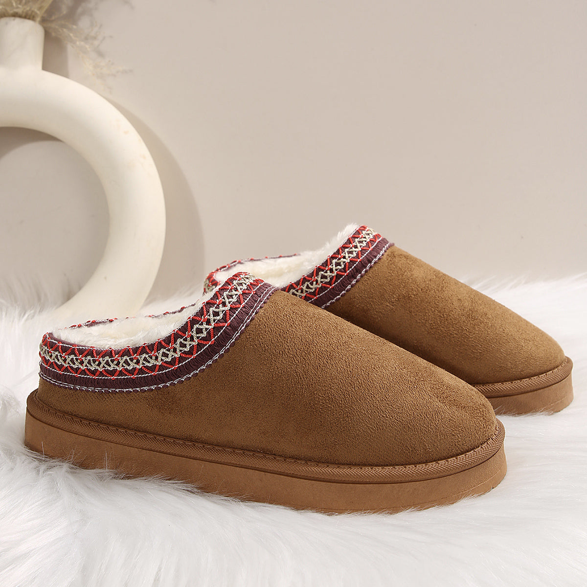 🌸🎉 Trendy Must-Have! Only a Few Left! ✨🥿💫Women's Everyday Fleece Lined Comfortable Thick-soled Non-slip Slippers Shoes
