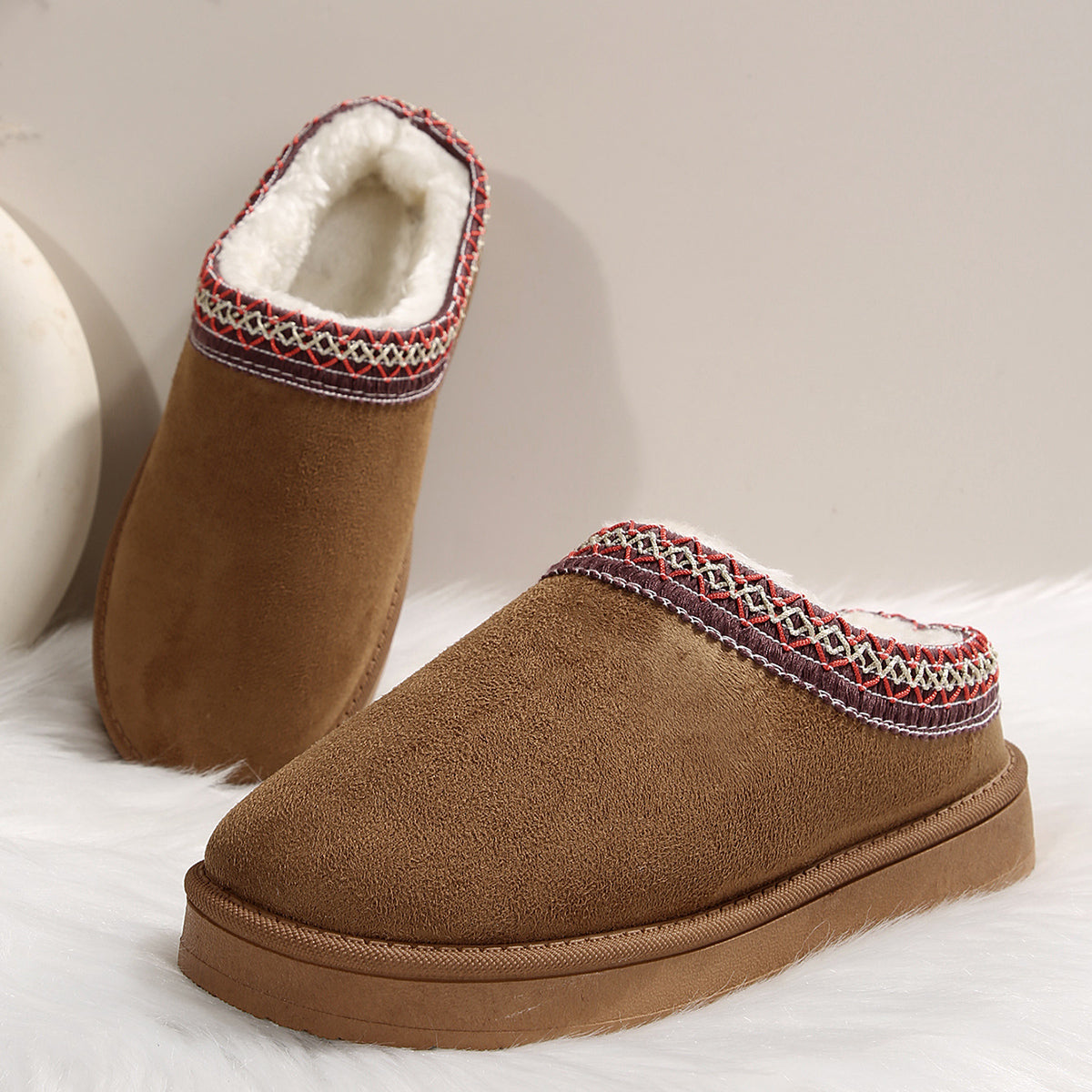 🌸🎉 Trendy Must-Have! Only a Few Left! ✨🥿💫Women's Everyday Fleece Lined Comfortable Thick-soled Non-slip Slippers Shoes