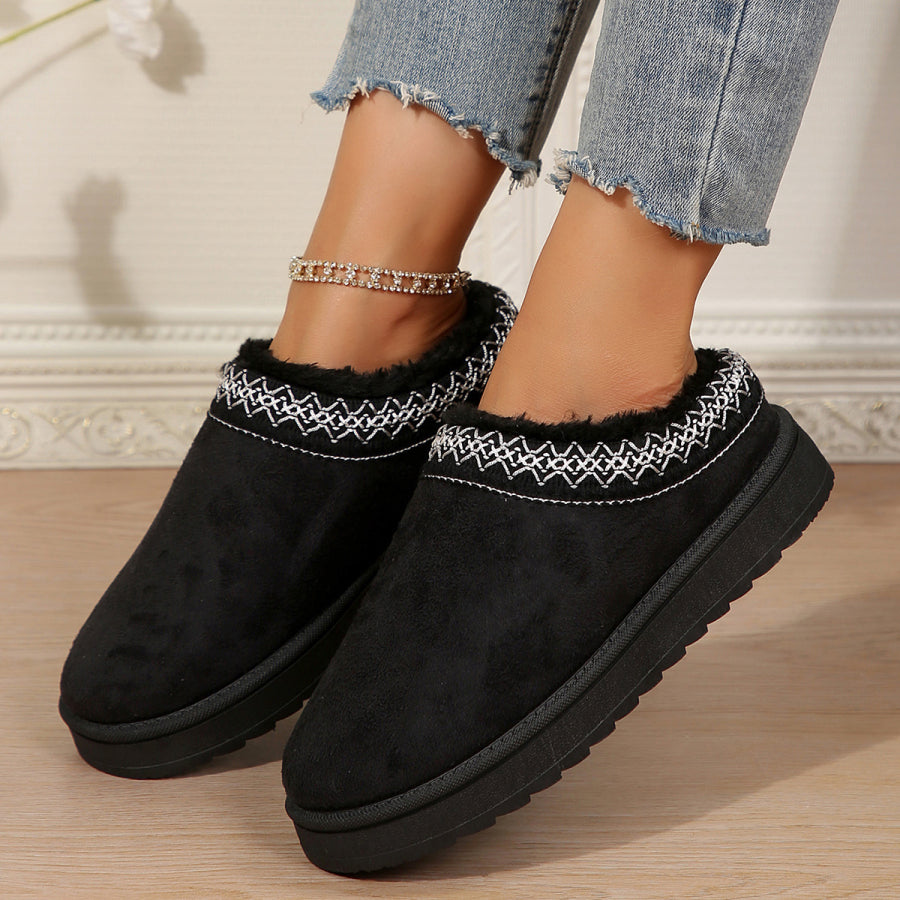 🌸🎉 Trendy Must-Have! Only a Few Left! ✨🥿💫Women's Everyday Fleece Lined Comfortable Thick-soled Non-slip Slippers Shoes