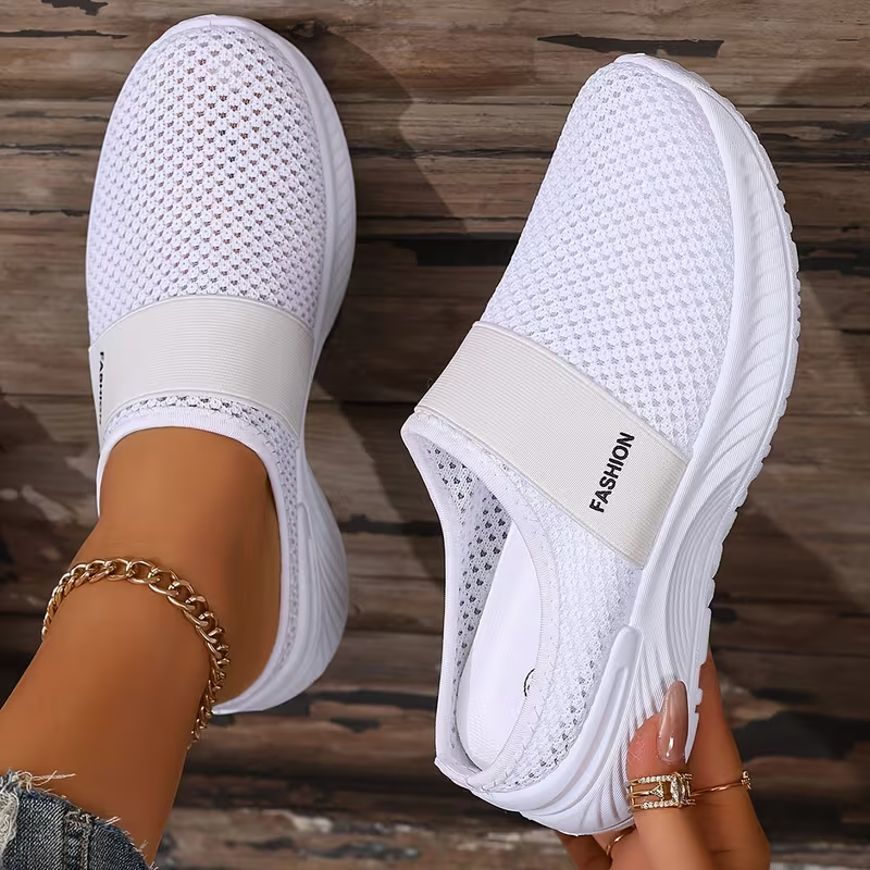 CloudEase™ Women’s Orthopedic Slip-On Sneakers – Breathable Comfort & Arch Support