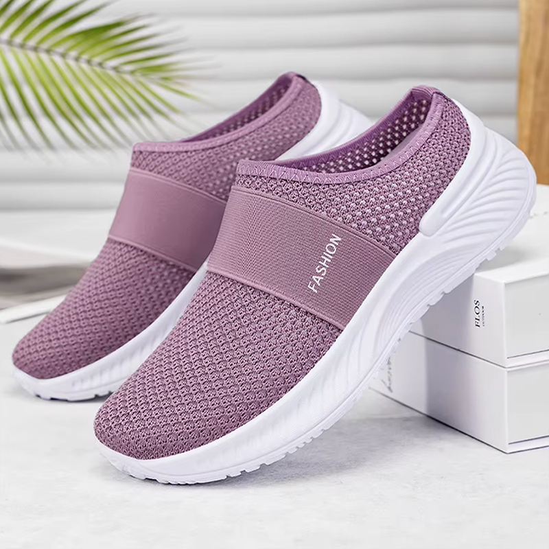 CloudEase™ Women’s Orthopedic Slip-On Sneakers – Breathable Comfort & Arch Support