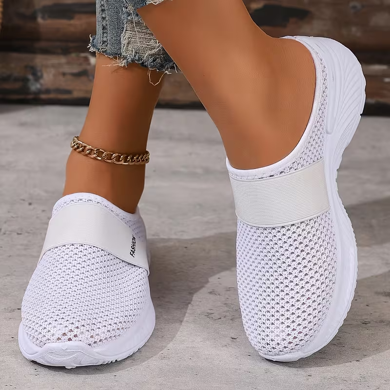 CloudEase™ Women’s Orthopedic Slip-On Sneakers – Breathable Comfort & Arch Support