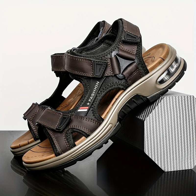 💯Summer Collection 💯Men's Orthopedic Leather Sandals – Breathable, Adjustable, Air Cushion