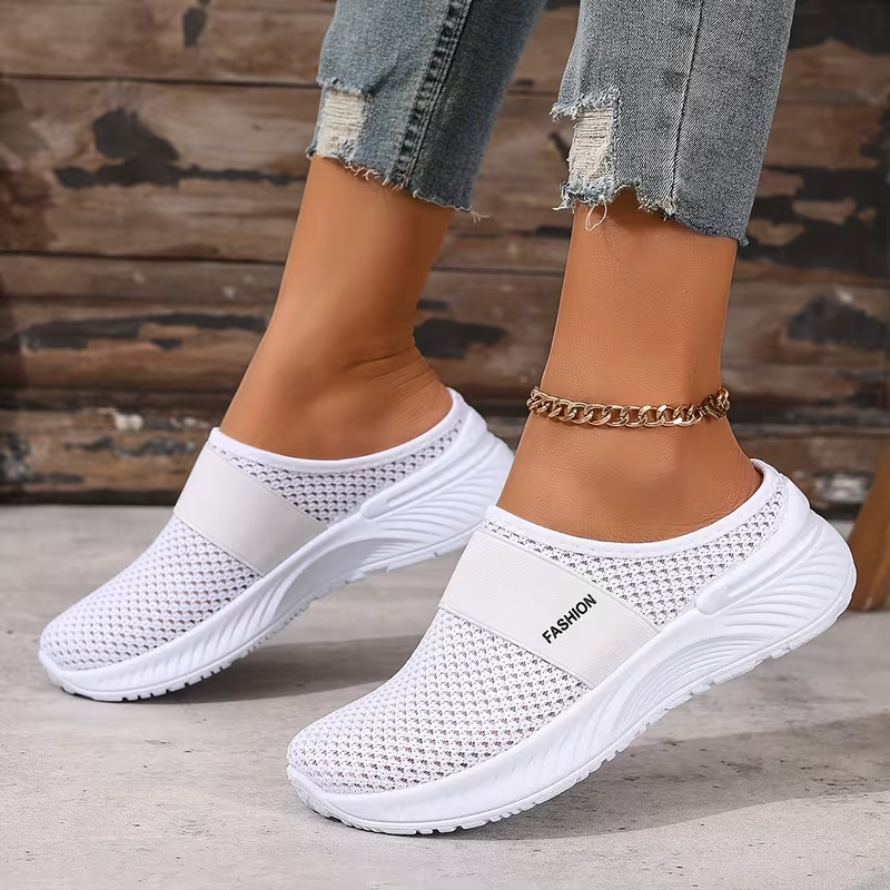 CloudEase™ Women’s Orthopedic Slip-On Sneakers – Breathable Comfort & Arch Support