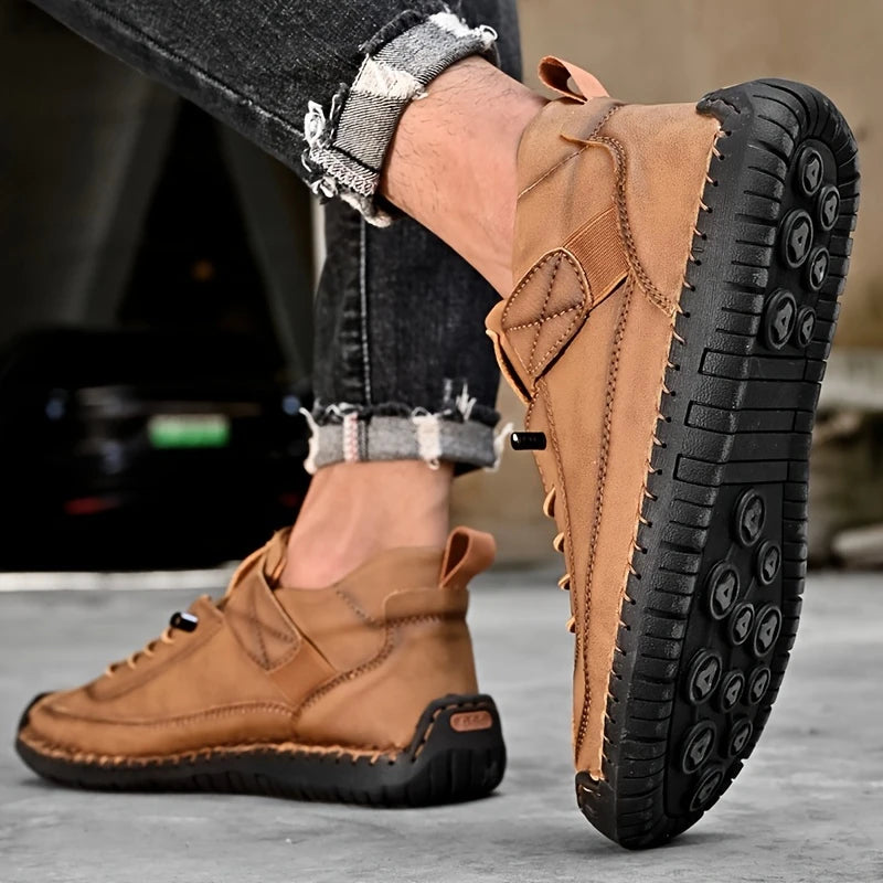 EaseStep™ Leather Sneakers – Soft Comfort & Orthopedic Support