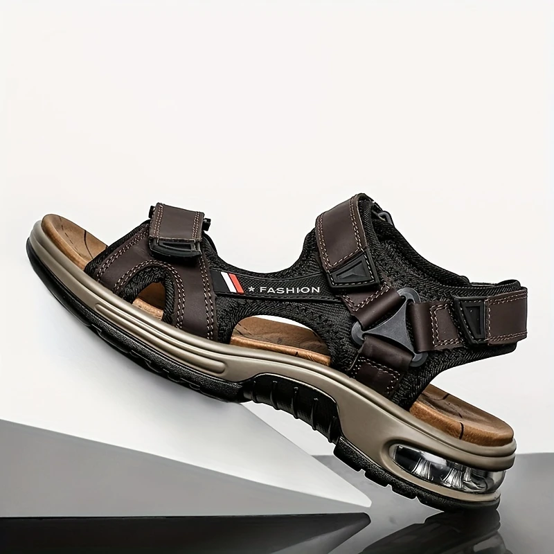 💯Summer Collection 💯Men's Orthopedic Leather Sandals – Breathable, Adjustable, Air Cushion