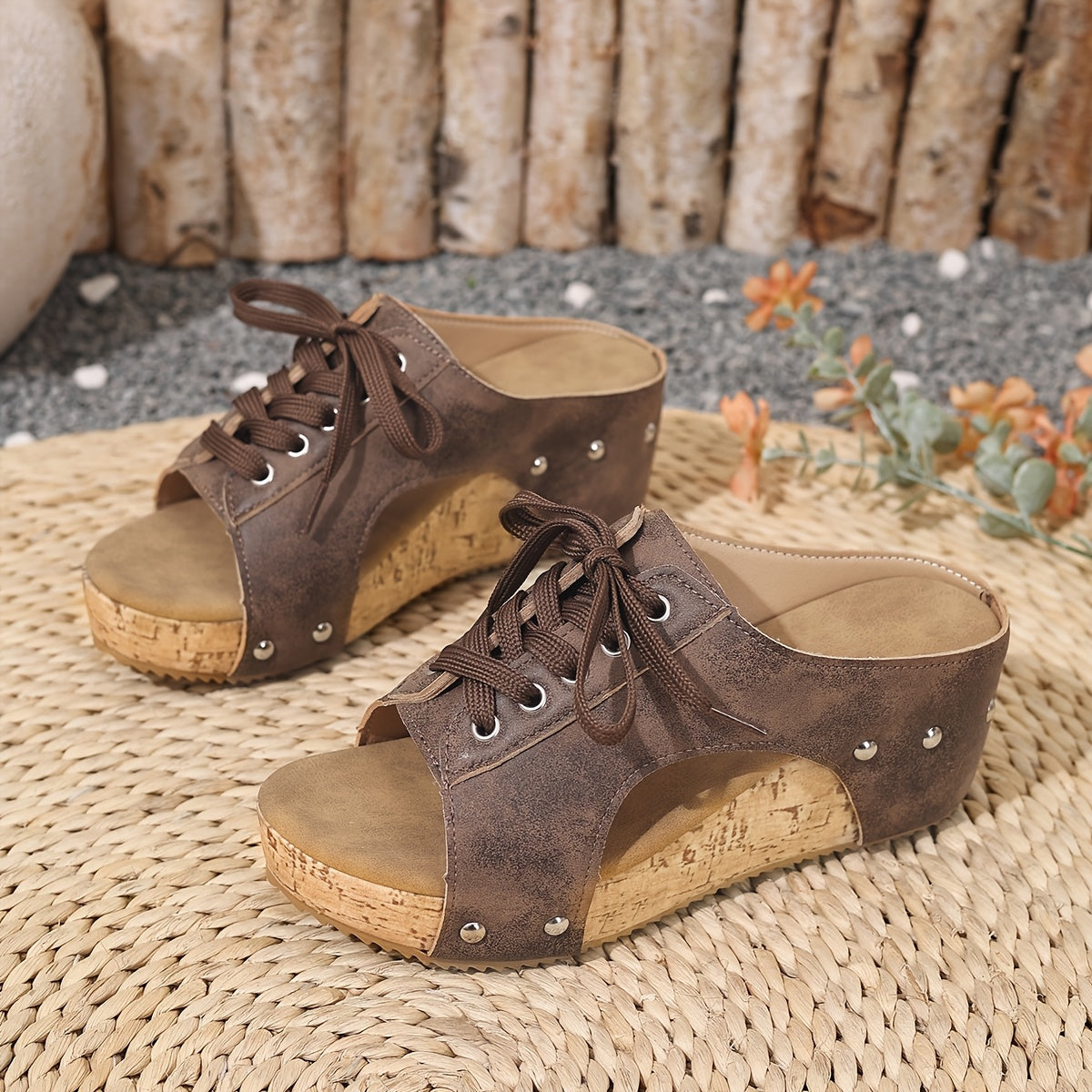 WillowWalk™ Lace-Up Comfort Wedge Sandals – Lightweight Support for Every Step