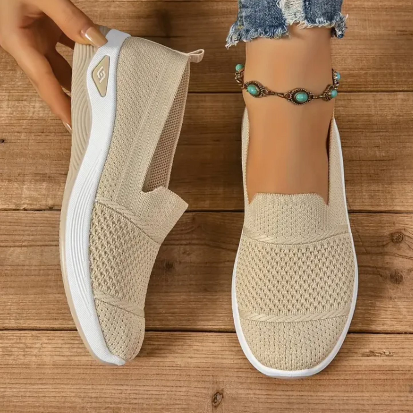 ComfortKnit™ Slip-On Walking Sneakers — Breathable, Lightweight & Orthopedic Support