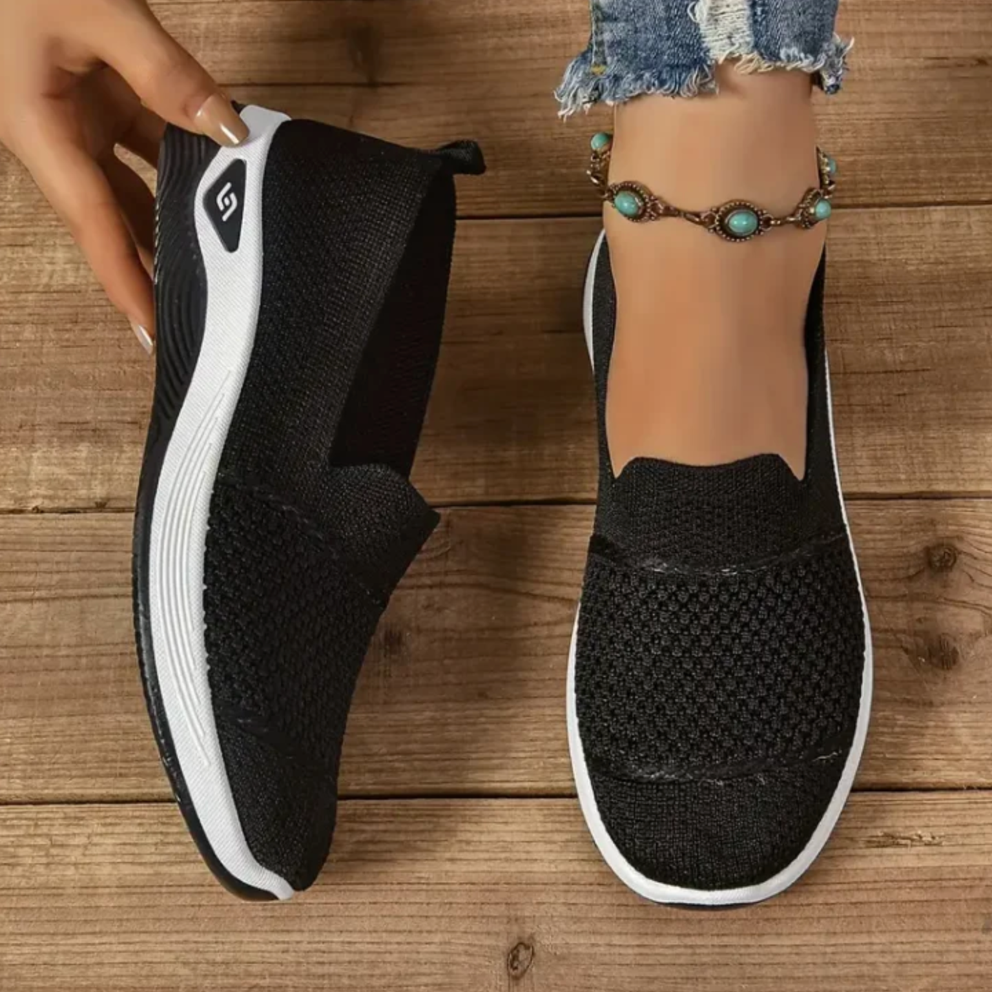 ComfortKnit™ Slip-On Walking Sneakers — Breathable, Lightweight & Orthopedic Support