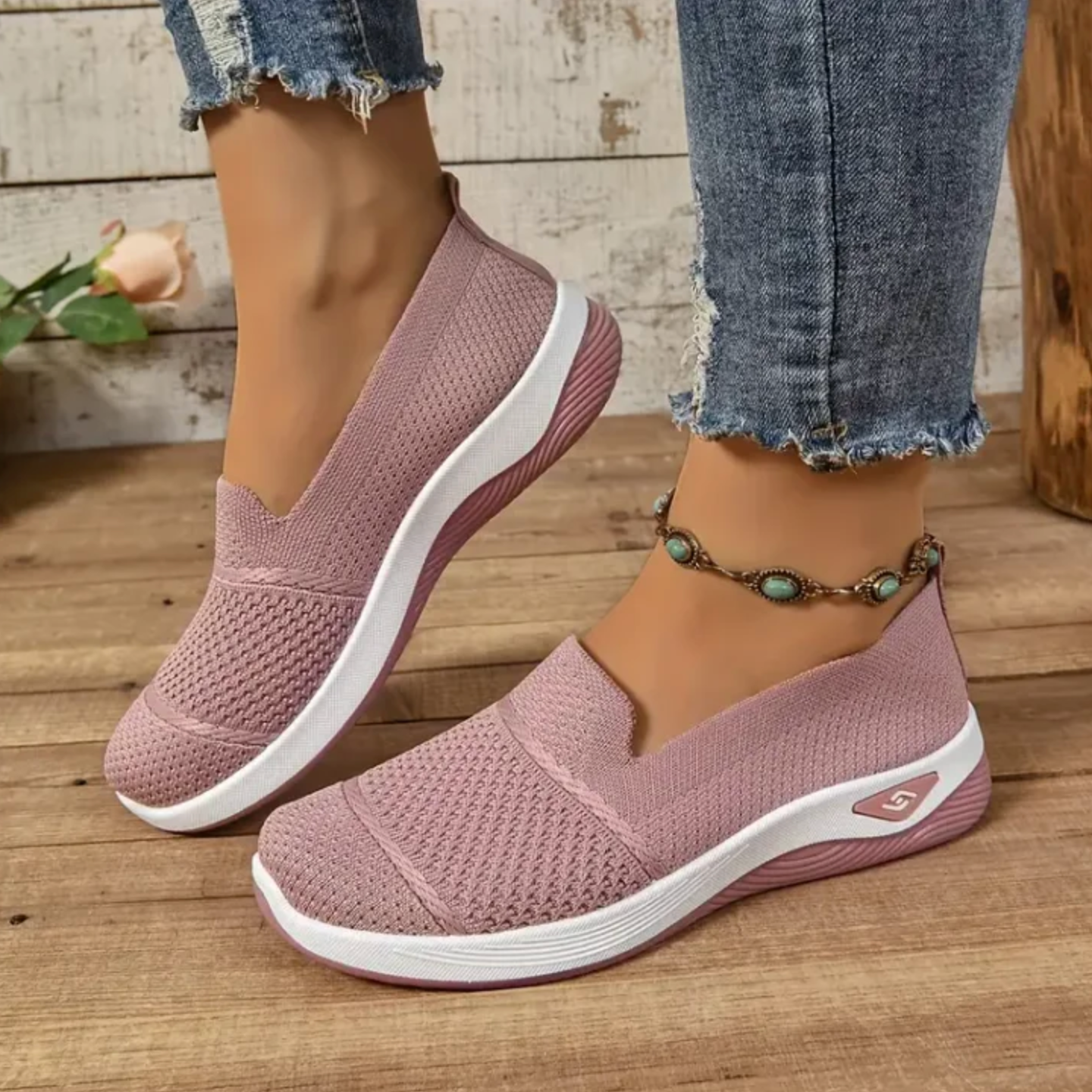 ComfortKnit™ Slip-On Walking Sneakers — Breathable, Lightweight & Orthopedic Support