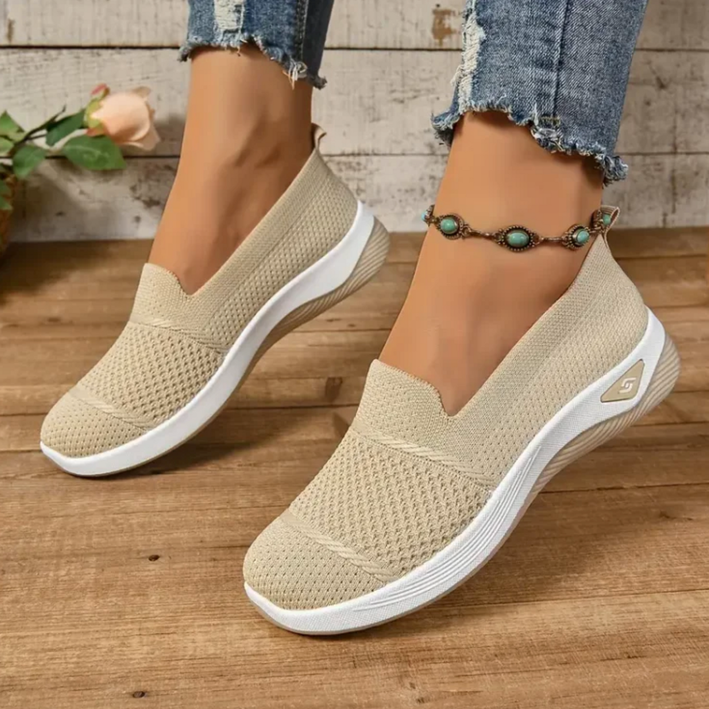 ComfortKnit™ Slip-On Walking Sneakers — Breathable, Lightweight & Orthopedic Support