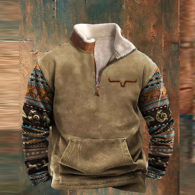 Viertel Zip-Up Pullover