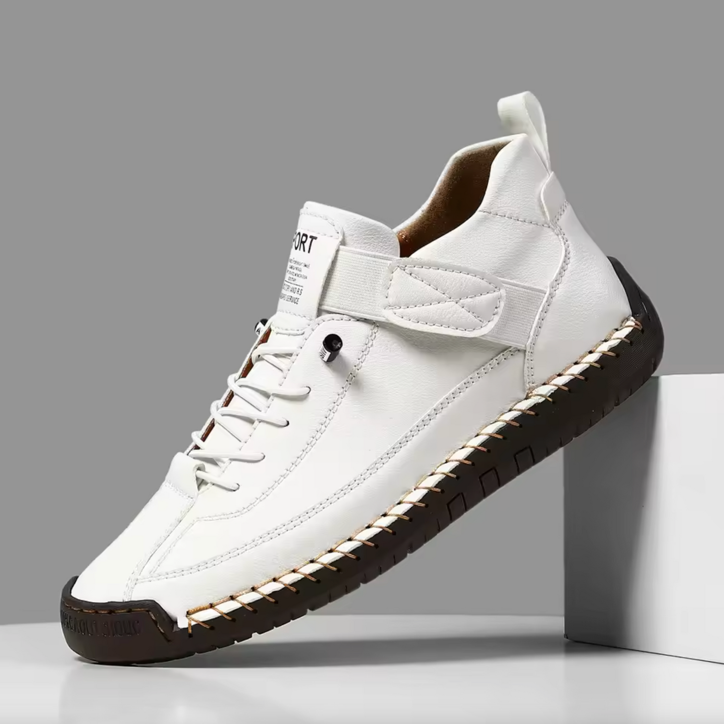 EaseStep™ Leather Sneakers – Soft Comfort & Orthopedic Support