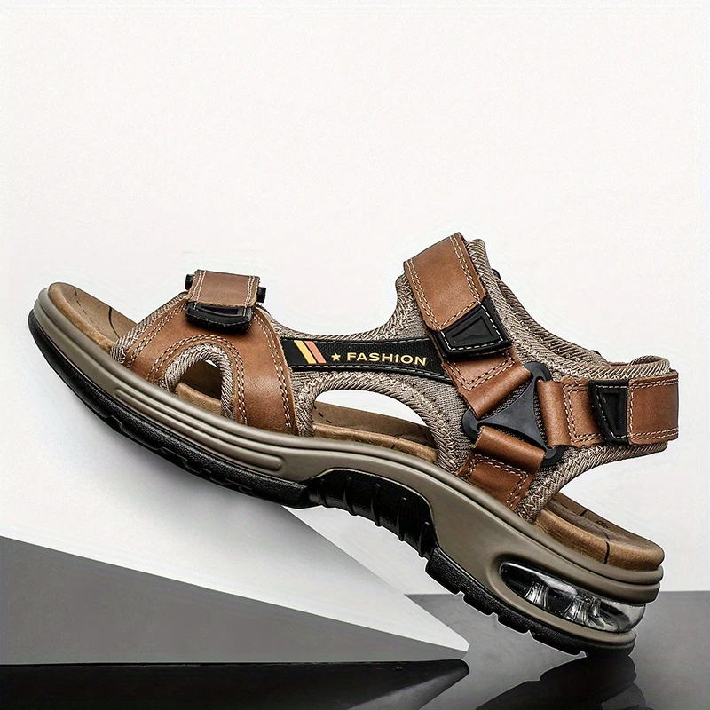 💯Summer Collection 💯Men's Orthopedic Leather Sandals – Breathable, Adjustable, Air Cushion