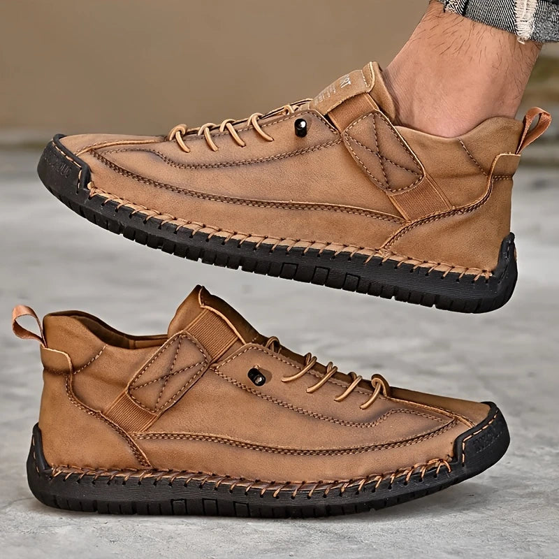 EaseStep™ Leather Sneakers – Soft Comfort & Orthopedic Support