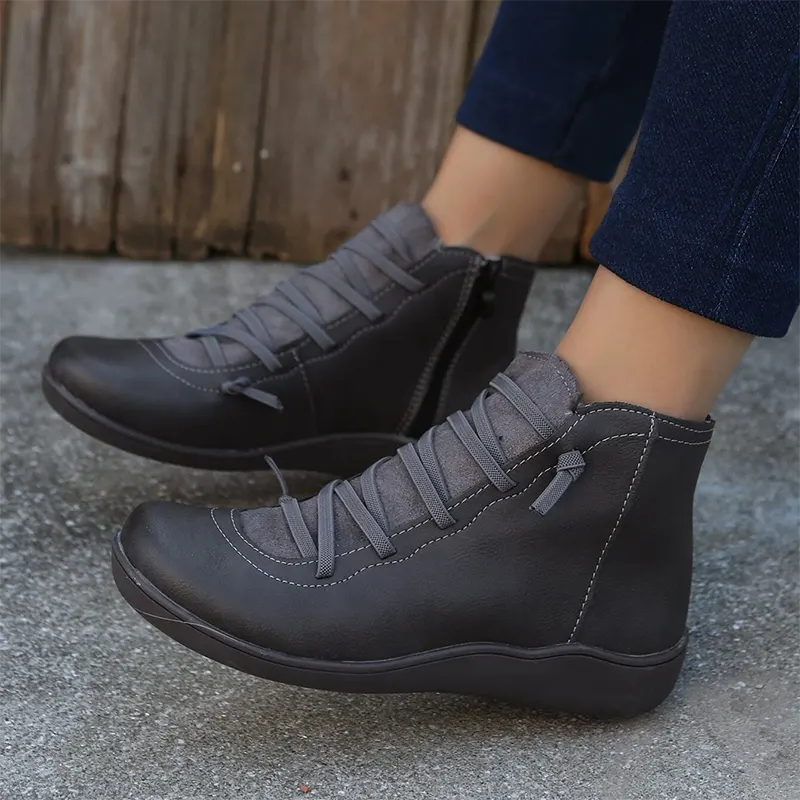 🔥49% Off Today🔥 Women's Vintage Leather Arch Support Ankle Boots