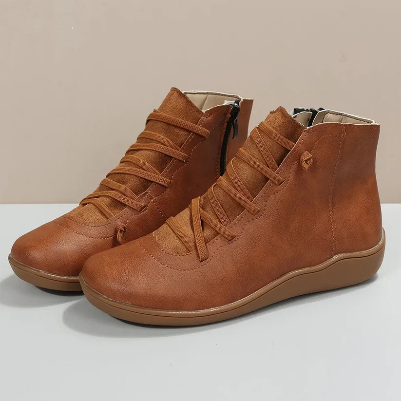 🔥49% Off Today🔥 Women's Vintage Leather Arch Support Ankle Boots