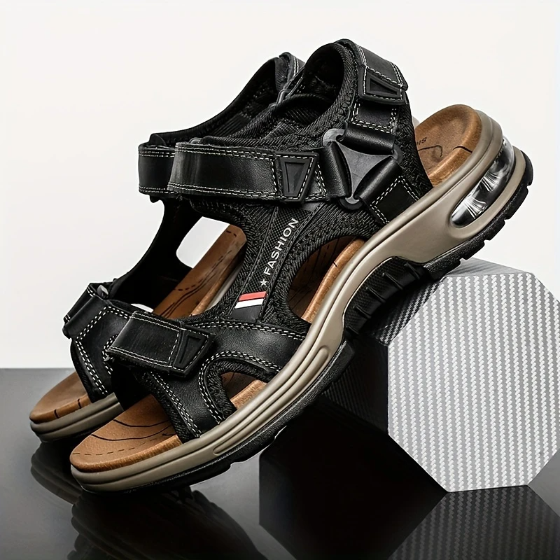 💯Summer Collection 💯Men's Orthopedic Leather Sandals – Breathable, Adjustable, Air Cushion