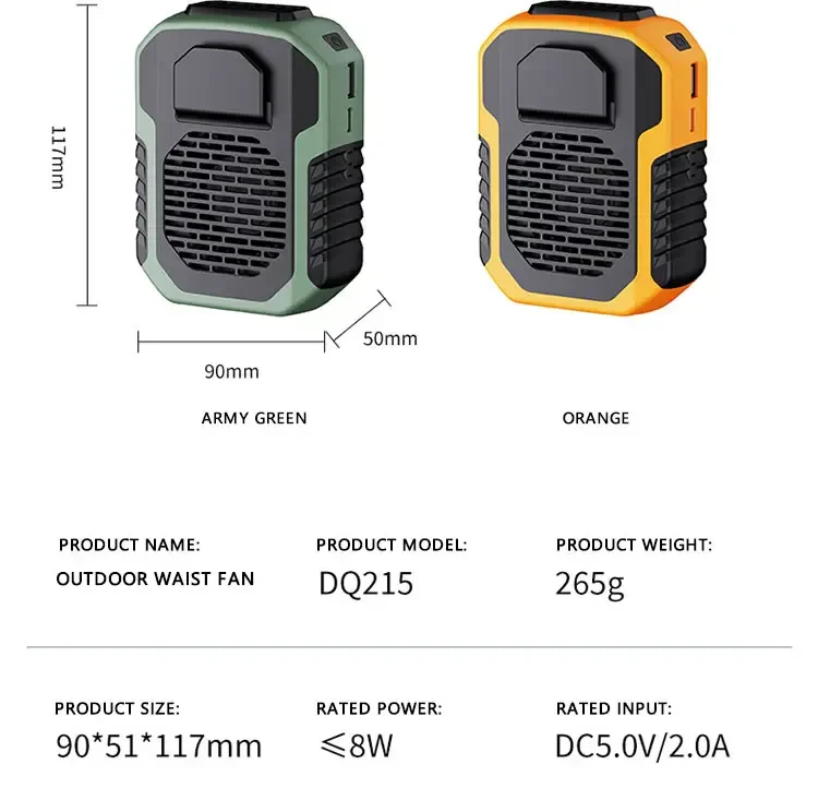 Summer Sale 45% Off🔥 2025 Smart AI Long-lasting Battery Powerful Portable Waist Clip Fan, Wearable Hanging Neck Fan
