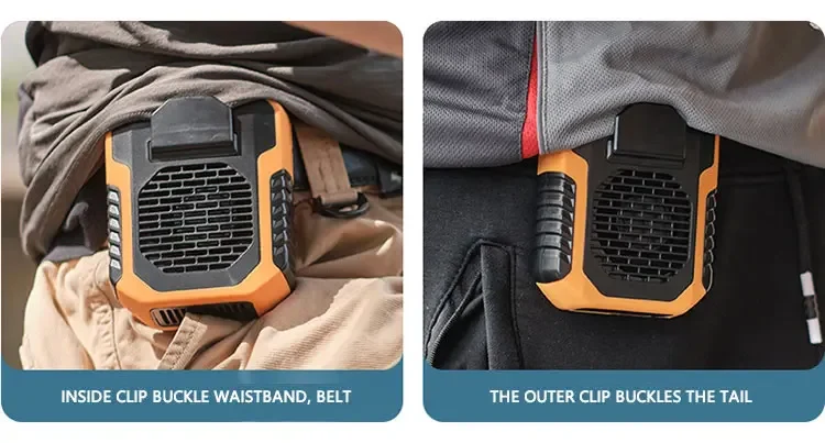Summer Sale 45% Off🔥 2025 Smart AI Long-lasting Battery Powerful Portable Waist Clip Fan, Wearable Hanging Neck Fan