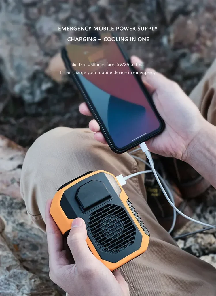 Summer Sale 45% Off🔥 2025 Smart AI Long-lasting Battery Powerful Portable Waist Clip Fan, Wearable Hanging Neck Fan