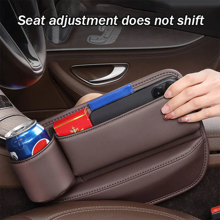 🔥HOT SALE 45% OFF 💖Car Leather Cup Holder Gap Filler Organizer Bag [Universal Fitment]