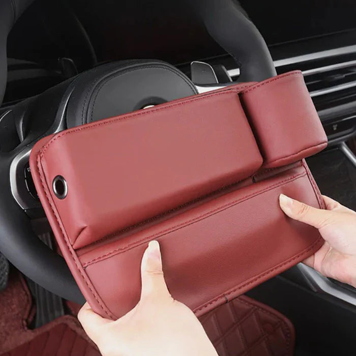 🔥HOT SALE 45% OFF 💖Car Leather Cup Holder Gap Filler Organizer Bag [Universal Fitment]