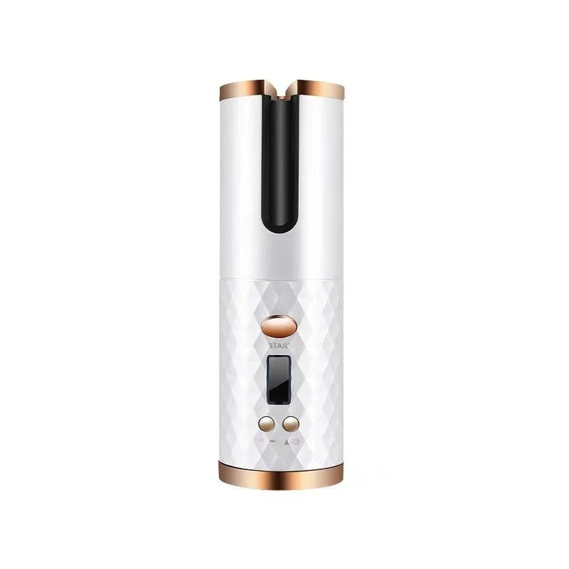 Automatic Cordless Auto Hair Curler, Rechargeable Portable Hair Curler with 6 Temps