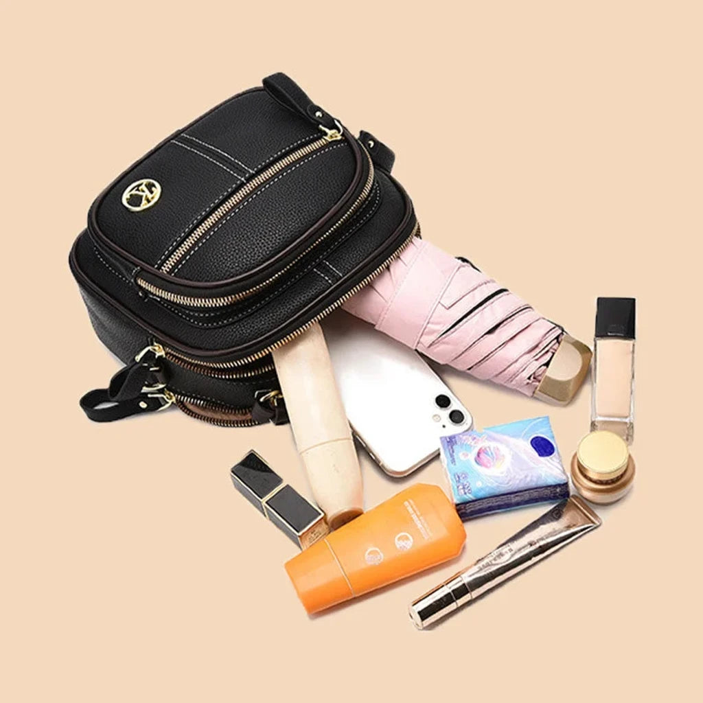 Classic Multifunctional Adjustable Wide Shoulder Strap Leather Bag
