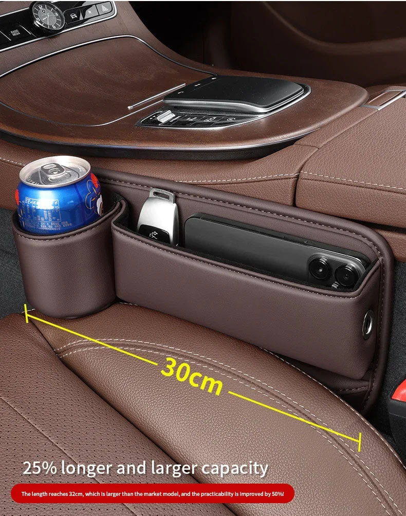 🔥HOT SALE 45% OFF 💖Car Leather Cup Holder Gap Filler Organizer Bag [Universal Fitment]