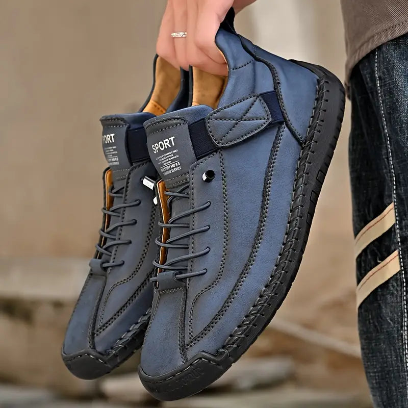EaseStep™ Leather Sneakers – Soft Comfort & Orthopedic Support